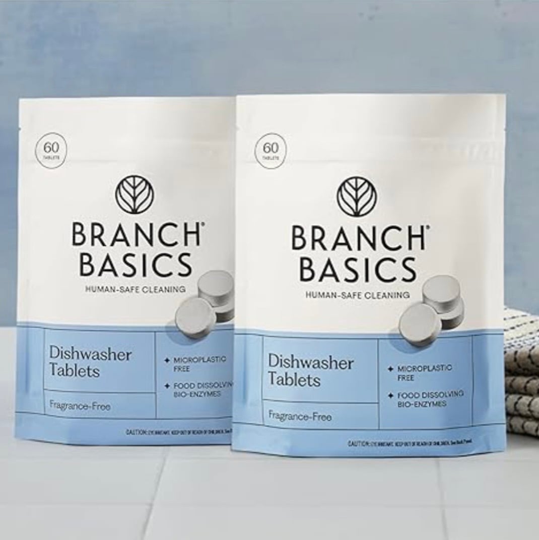 Branch Basics non-toxic dishwasher tablets - plant-based dish cleaning for a healthy kitchen